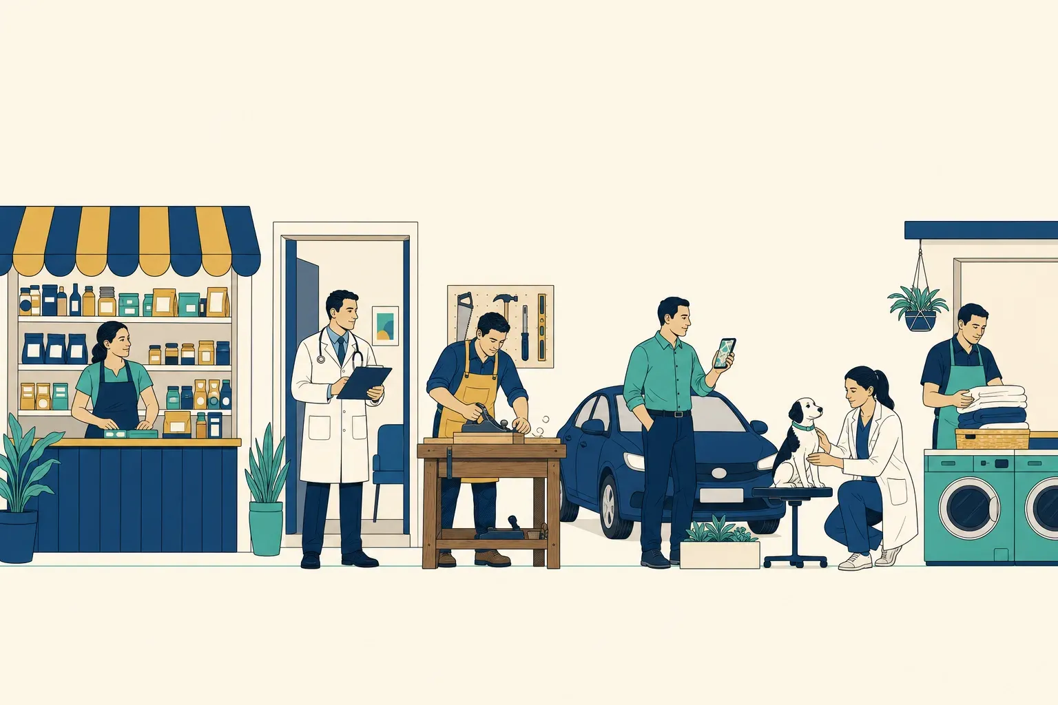 Comerciantes, profesionistas, conductores y oficios independientes — perfiles atendidos como personas físicas ante el SAT